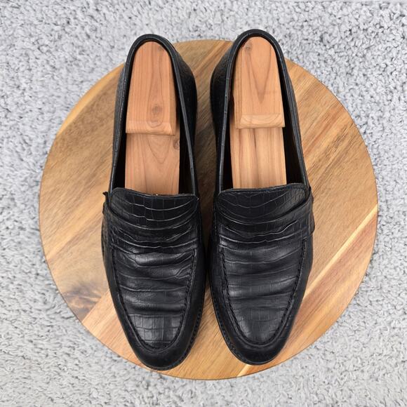 To Boot New York Men 8M Alki Black Alligator Embossed Leather Daily Penny Loafer main image 6